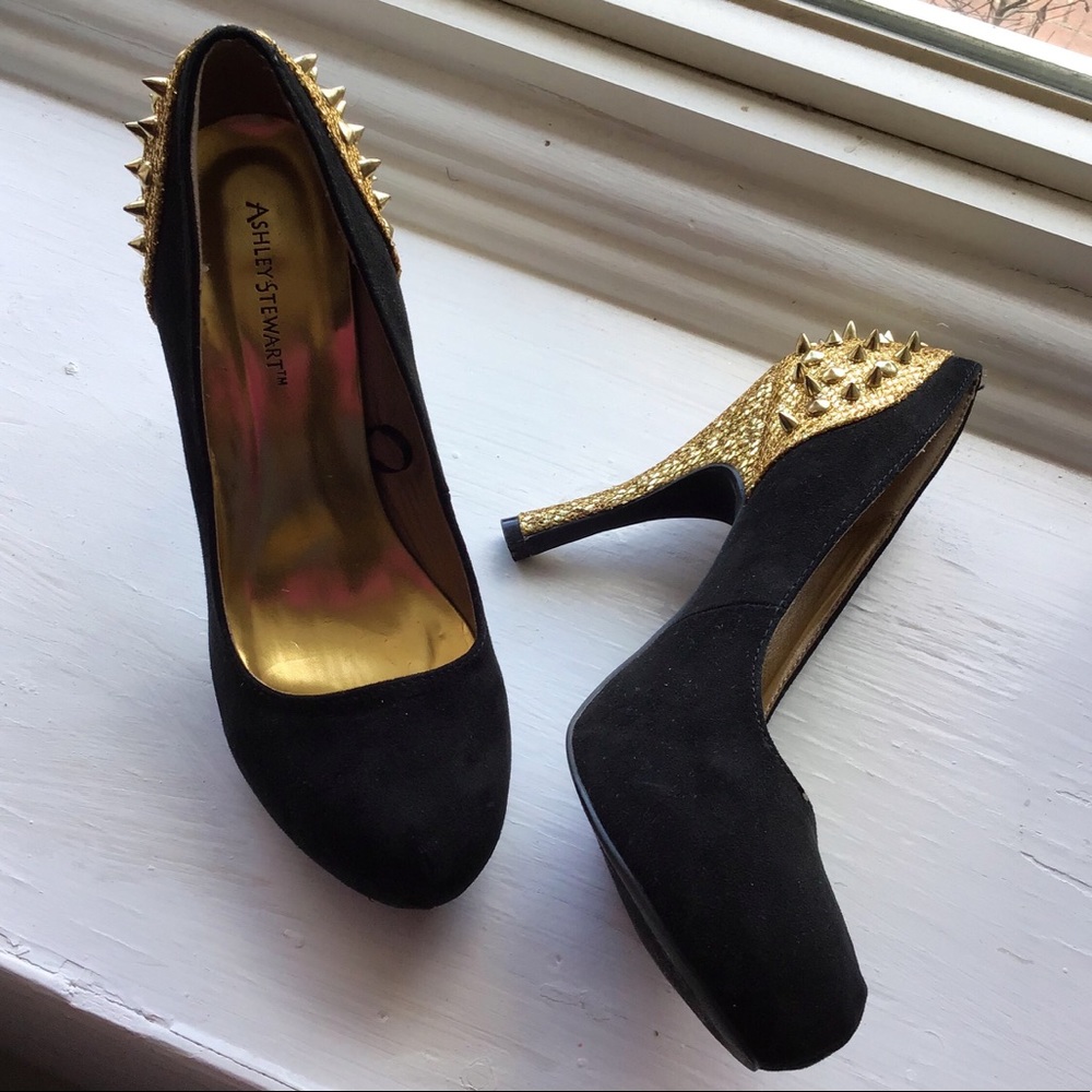 Spikes N Studs Suede Pumps